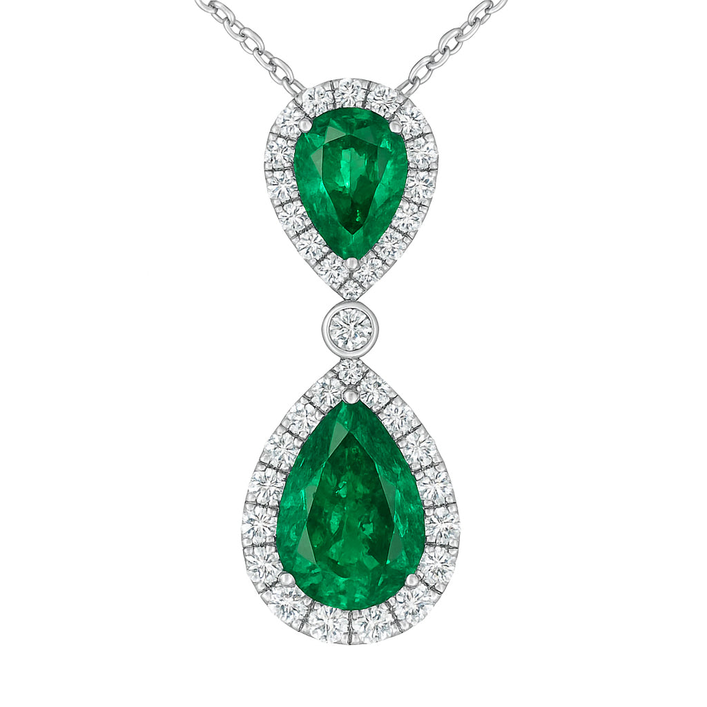 EP056640 - Pendant 18KW/2.5G 2EMER-2.87CT 41RD-0.51CT