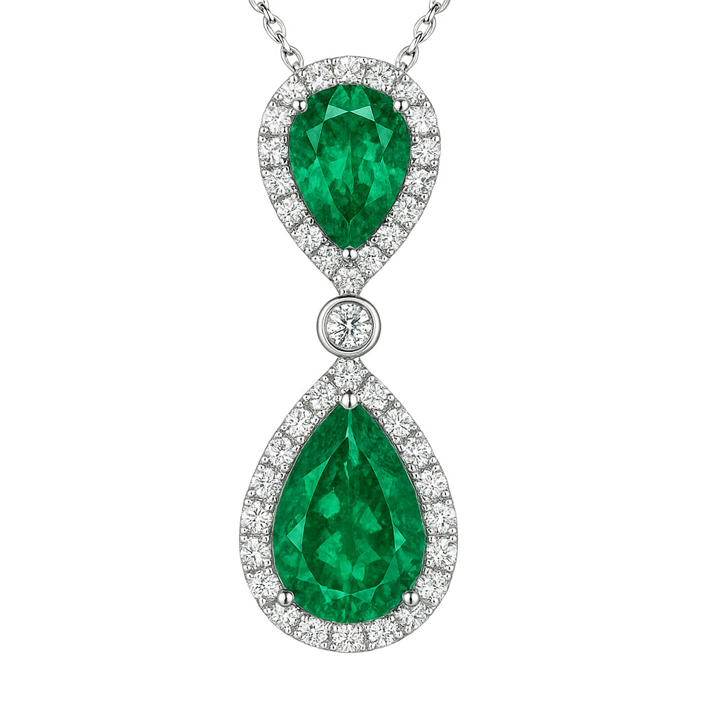 EP056641 - Pendant 18KW/2.5G 2EMER-3.63CT 43RD-0.53CT