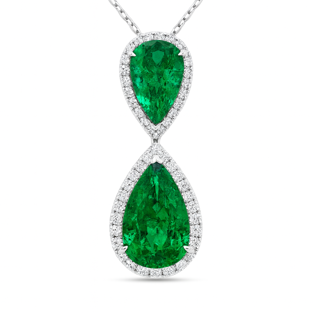 EP056816 - Pendant 18KW/3.4G 2EMER-8.72CT 48RD-0.78CT