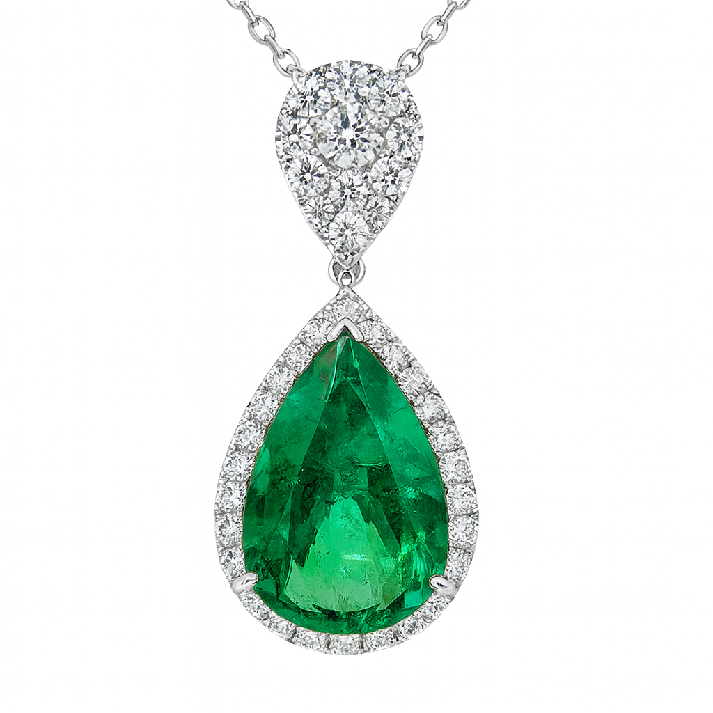 EP056853 - Pendant 18KW/3.6G 1EMER-8.49CT 5RD-0.66CT 33RD-0.71CT