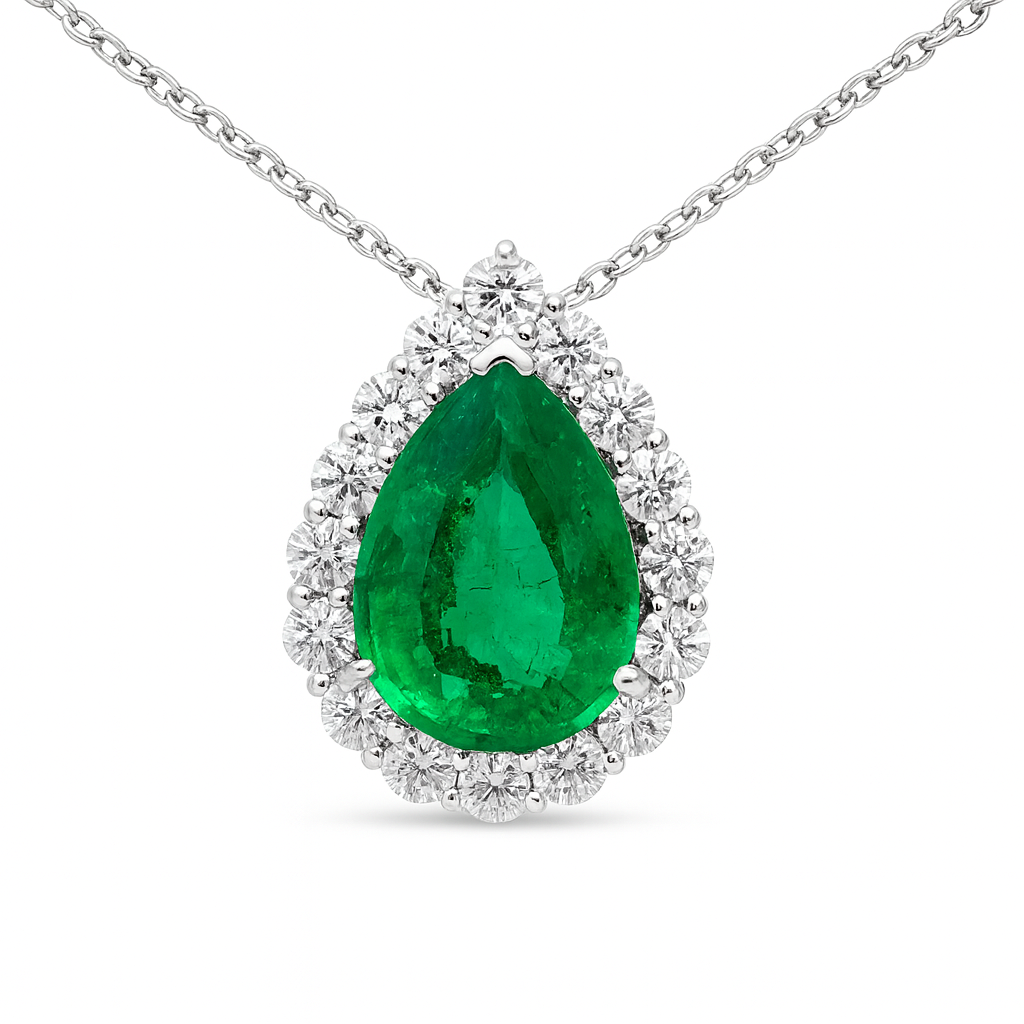 EP056862 - Pendant 18KW/2.1G 1EMER-4.78CT 16RD-1.26CT