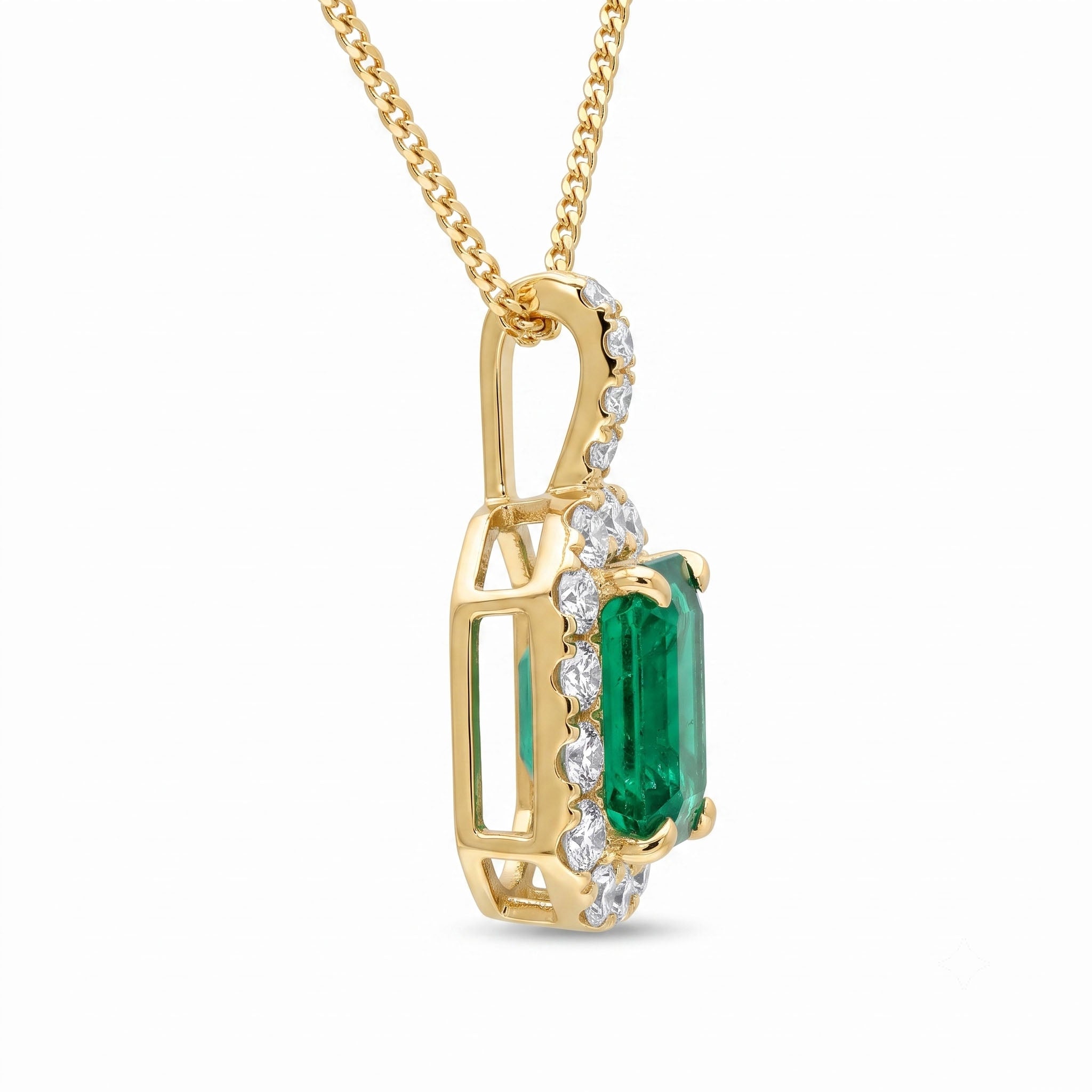 EP057057Y - Pendant 18KY/1.0G 1SAPP-0.90CT 18RD-0.32CT
