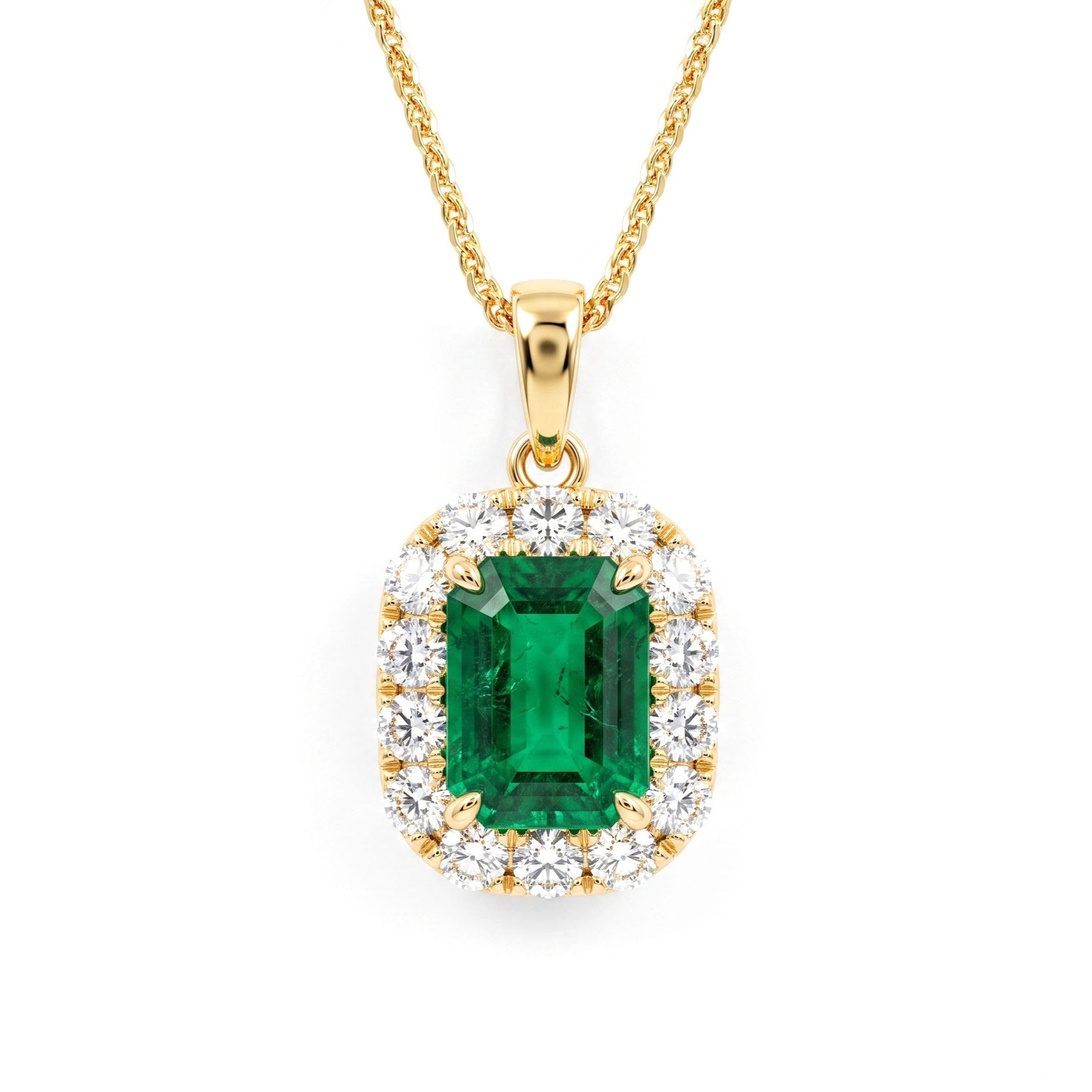 EP057058Y - Pendant 18KY/1.0G 1SAPP-1.02CT 18RD-0.32CT