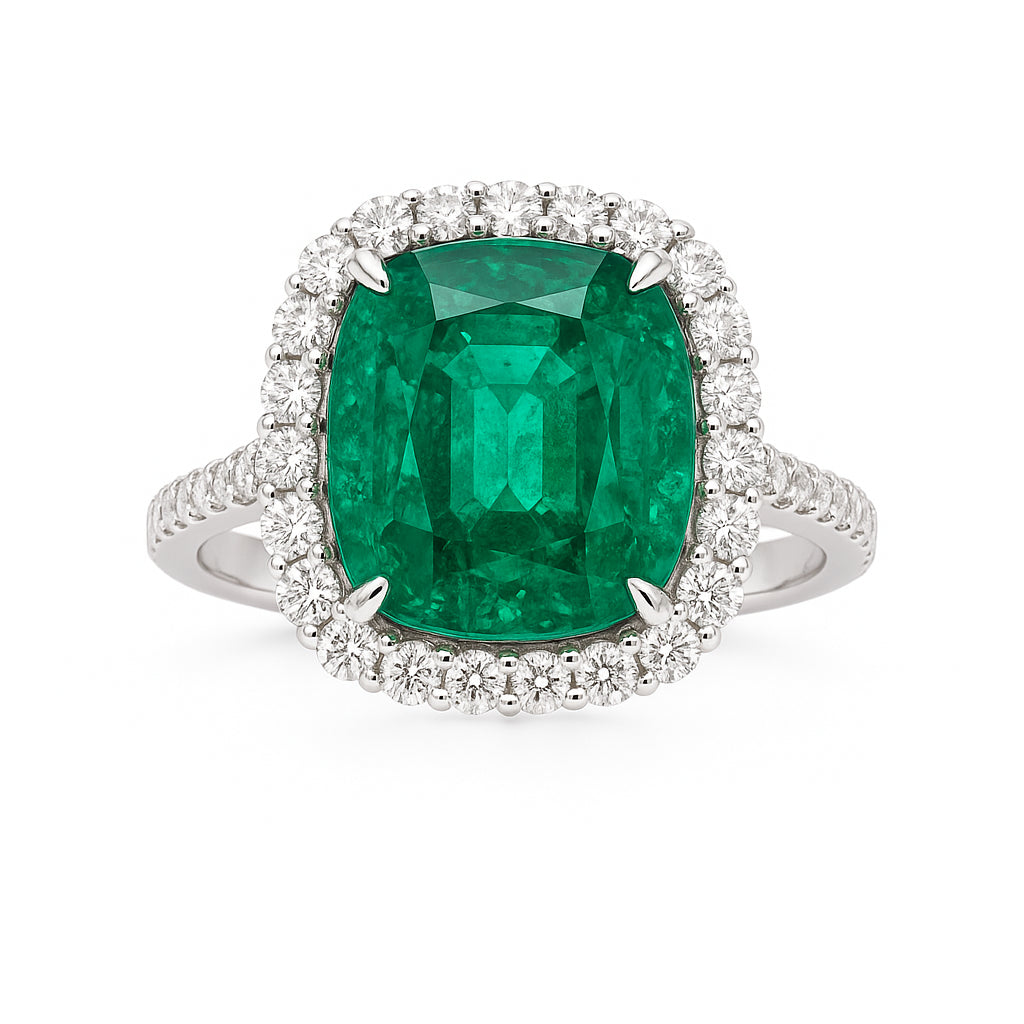 ER056393 - Ring 18KW/4.9G 1EMER-4.76CT 34RD-0.82CT
