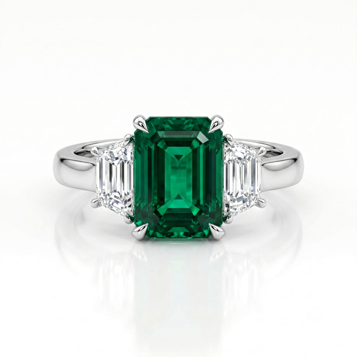 Handmade Platinum Emerald Bracelet, 4.76ct