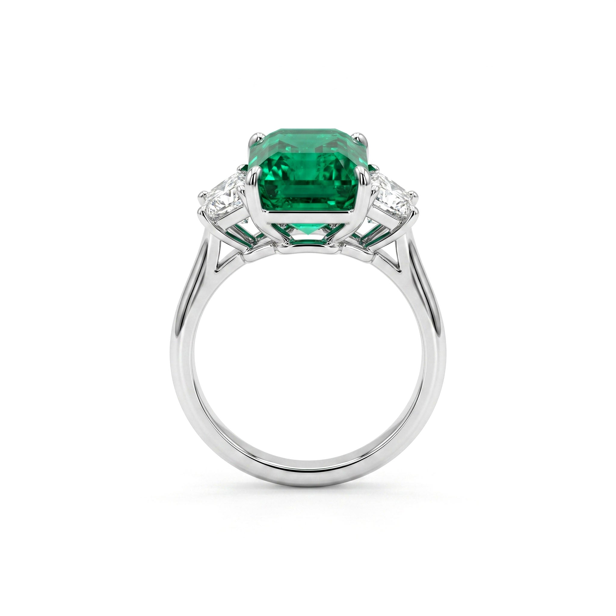 Handmade Platinum Emerald Bracelet, 4.76ct