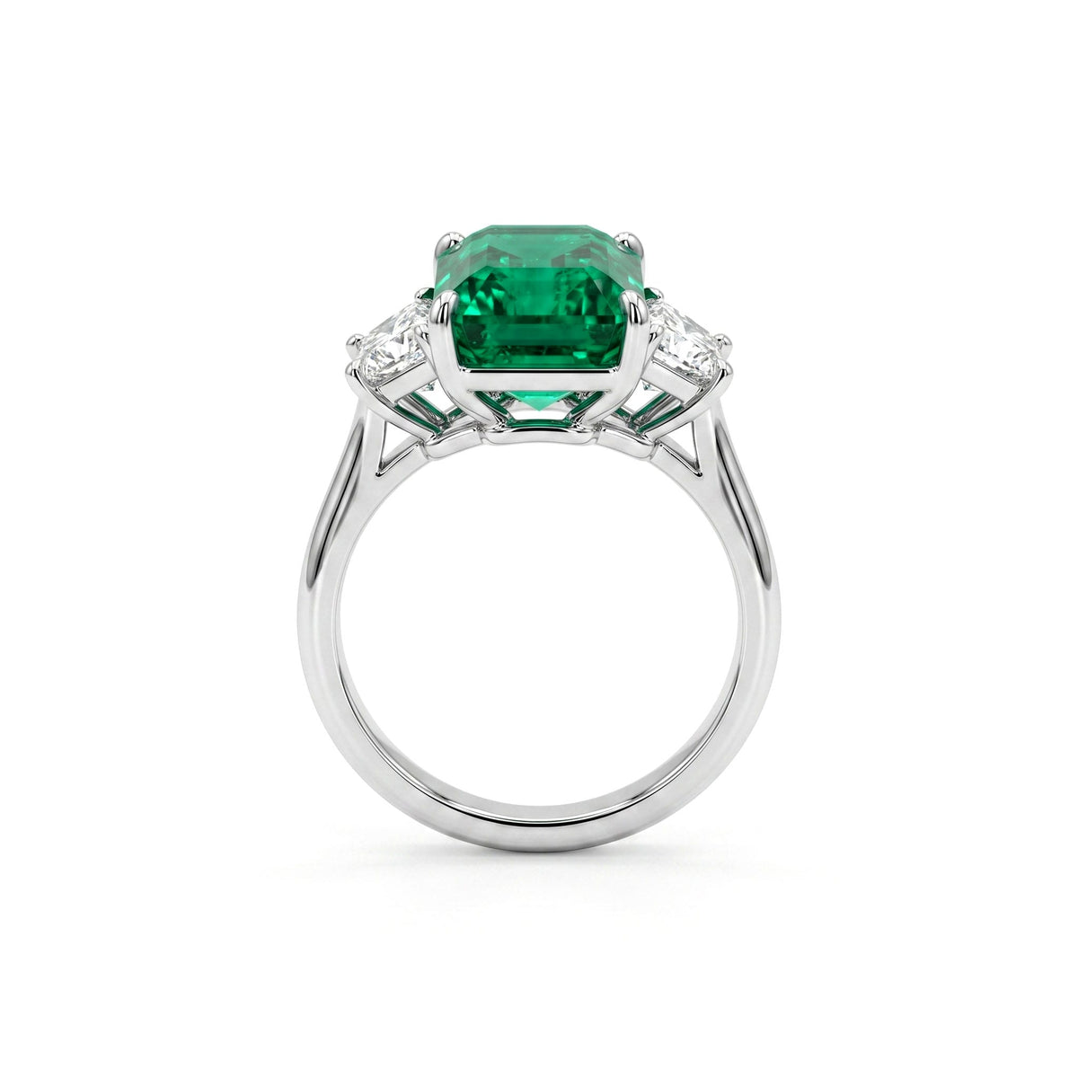 Handmade Platinum Emerald Bracelet, 4.76ct