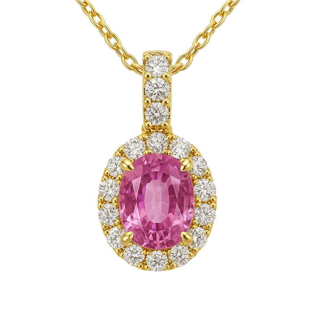 ASP156354P - Pendant 14KW/0.7G 1PSAPP-0.84CT 16RD-0.33CT