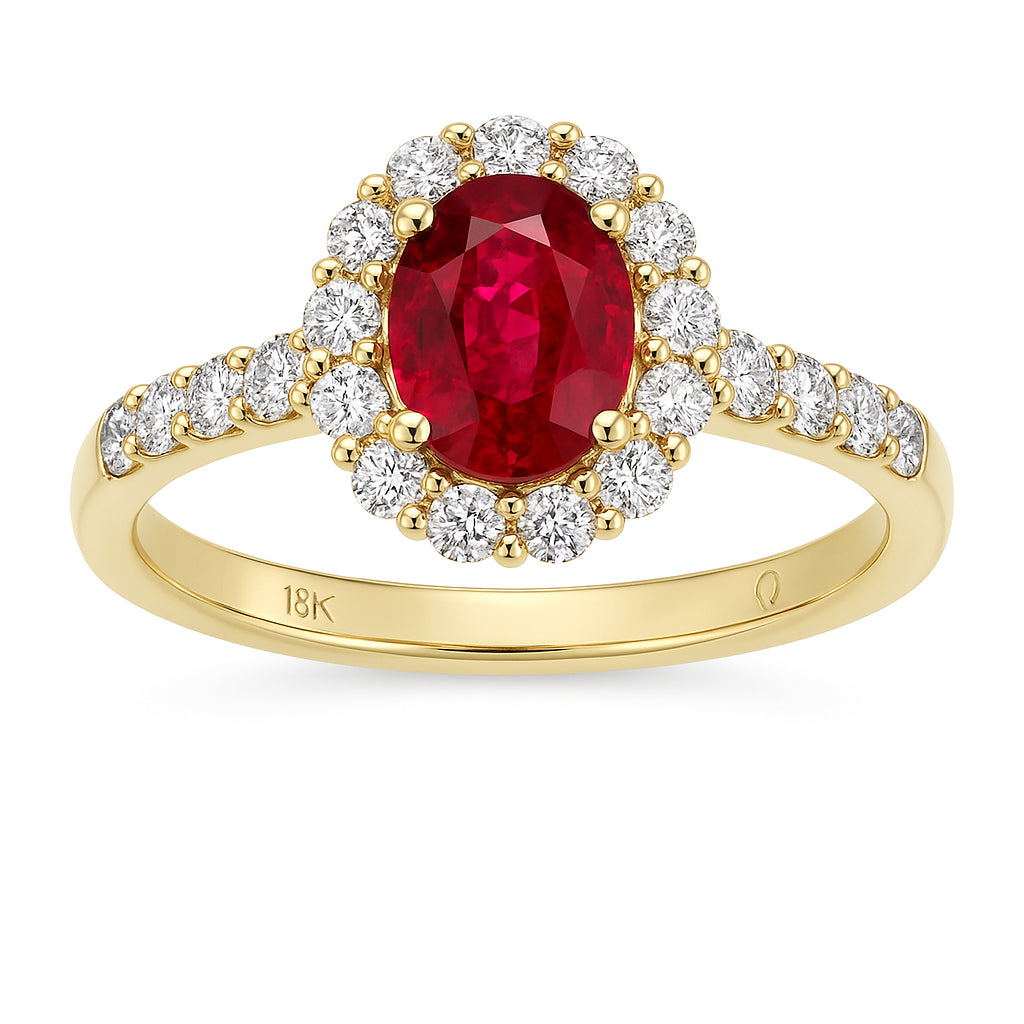 RR055211 - Ring 18KY/3.3G 1RUBY-0.98CT 22RD-0.71CT