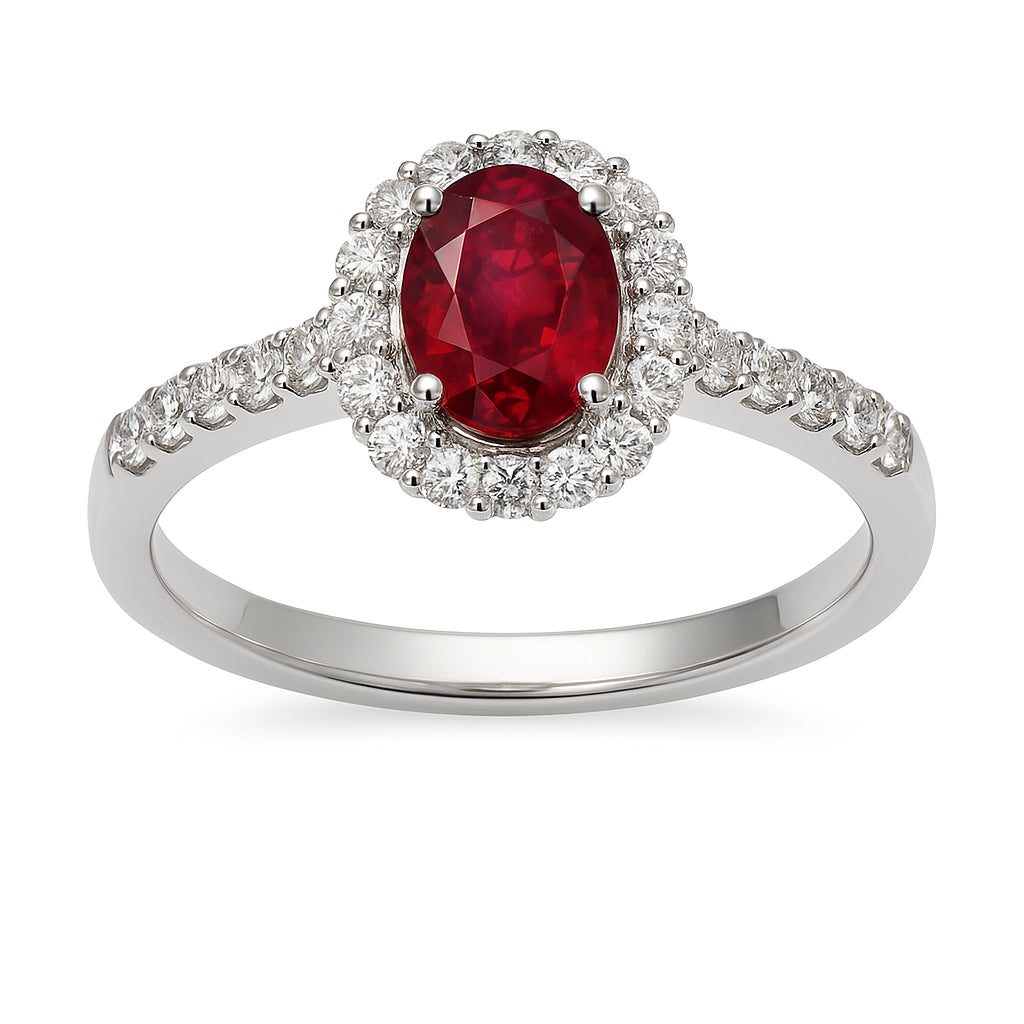RR055172 - Ring 18KW/4.3G 1RUBY-1.01CT 22RD-0.72CT