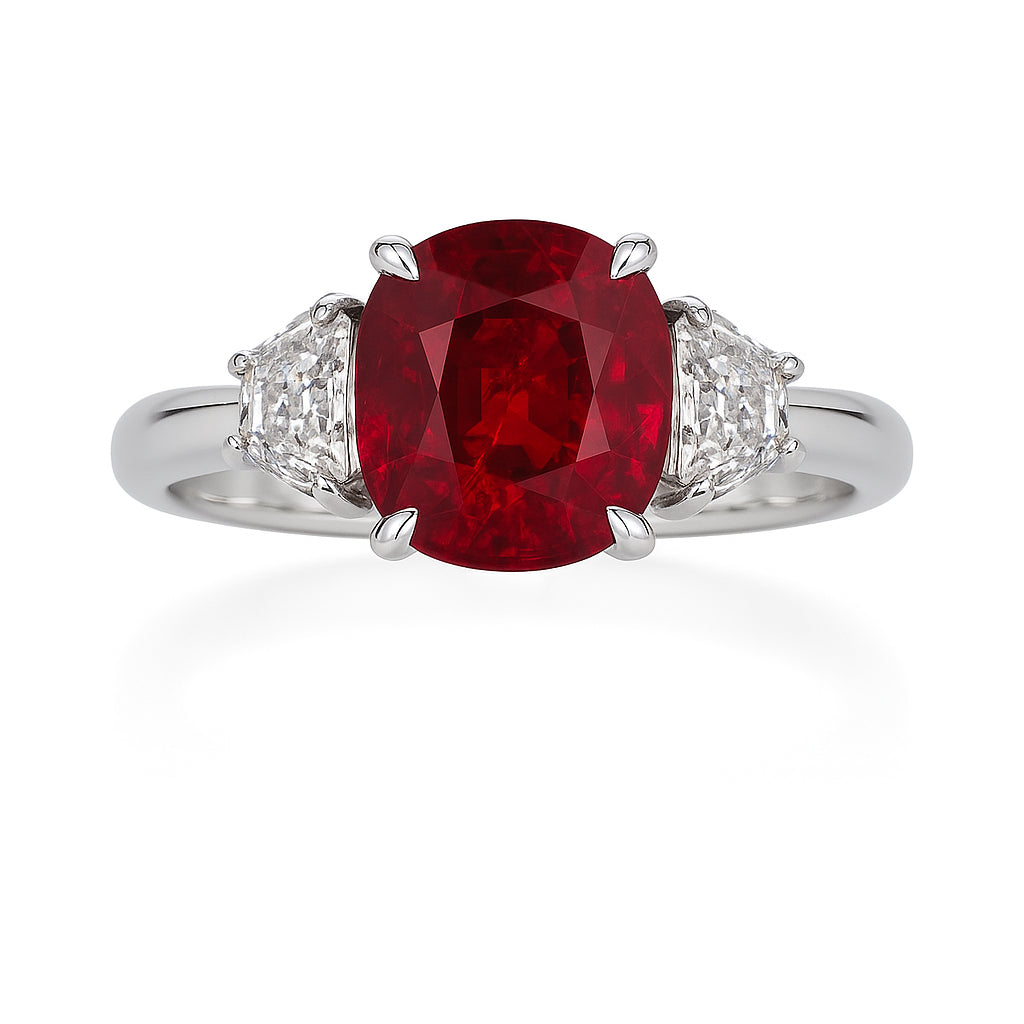 RR055229 - Ring 18KW/4.1G 1RUBY-2.53CT 2EPIL-0.36CT