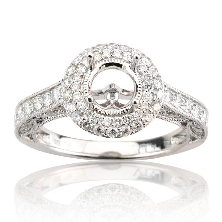 18K White Gold Engagement Ring, 2.17ct