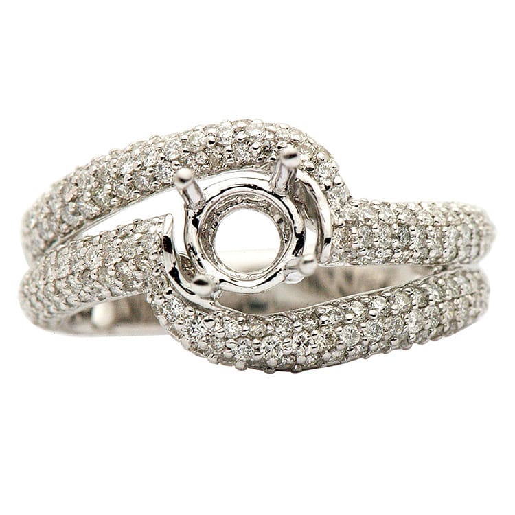 18K White Gold Engagement Ring, 1.25ct