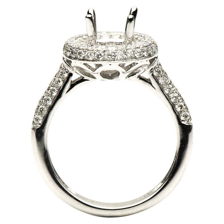 18K White Gold Engagement Ring, 0.63ct