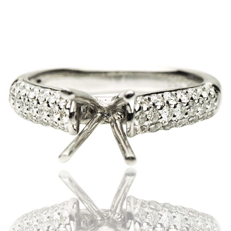 18K White Gold Engagement Ring, 1.86ct