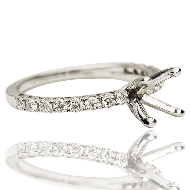 18K White Gold Engagement Ring, 3.26ct