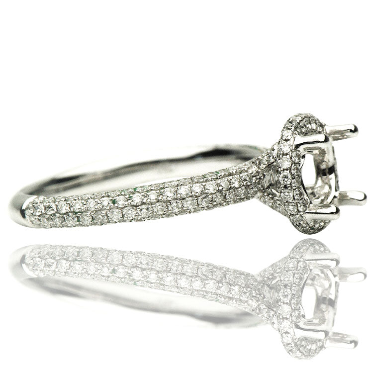 18K White Gold Engagement Ring, 1.75ct