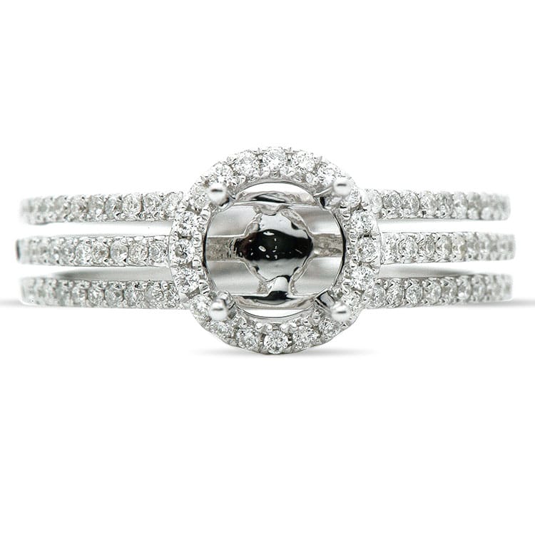 18K White Gold Engagement Ring, 0.31ct