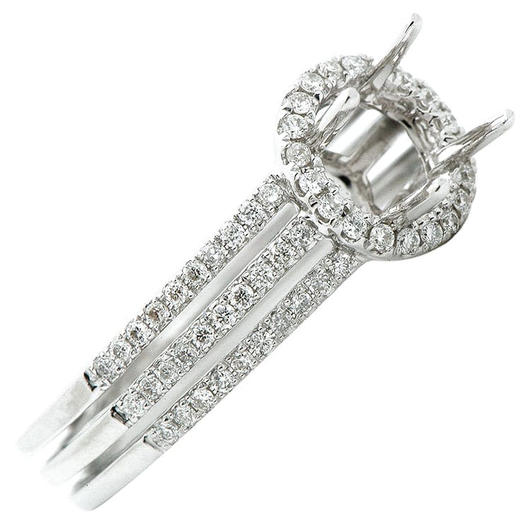 18K White Gold Engagement Ring, 0.31ct