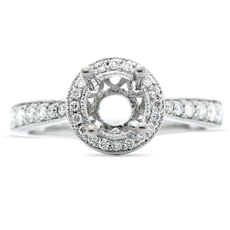 18K White Gold Engagement Ring, 0.28ct