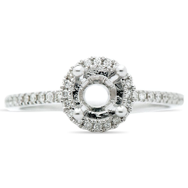 18K White Gold Engagement Ring, 0.29ct