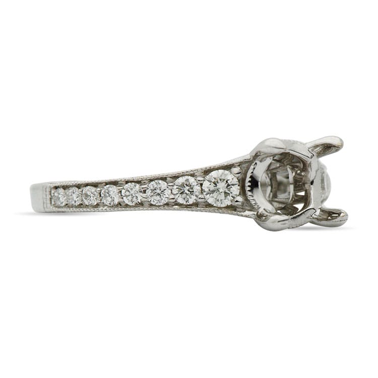 18K White Gold Engagement Ring, 0.46ct