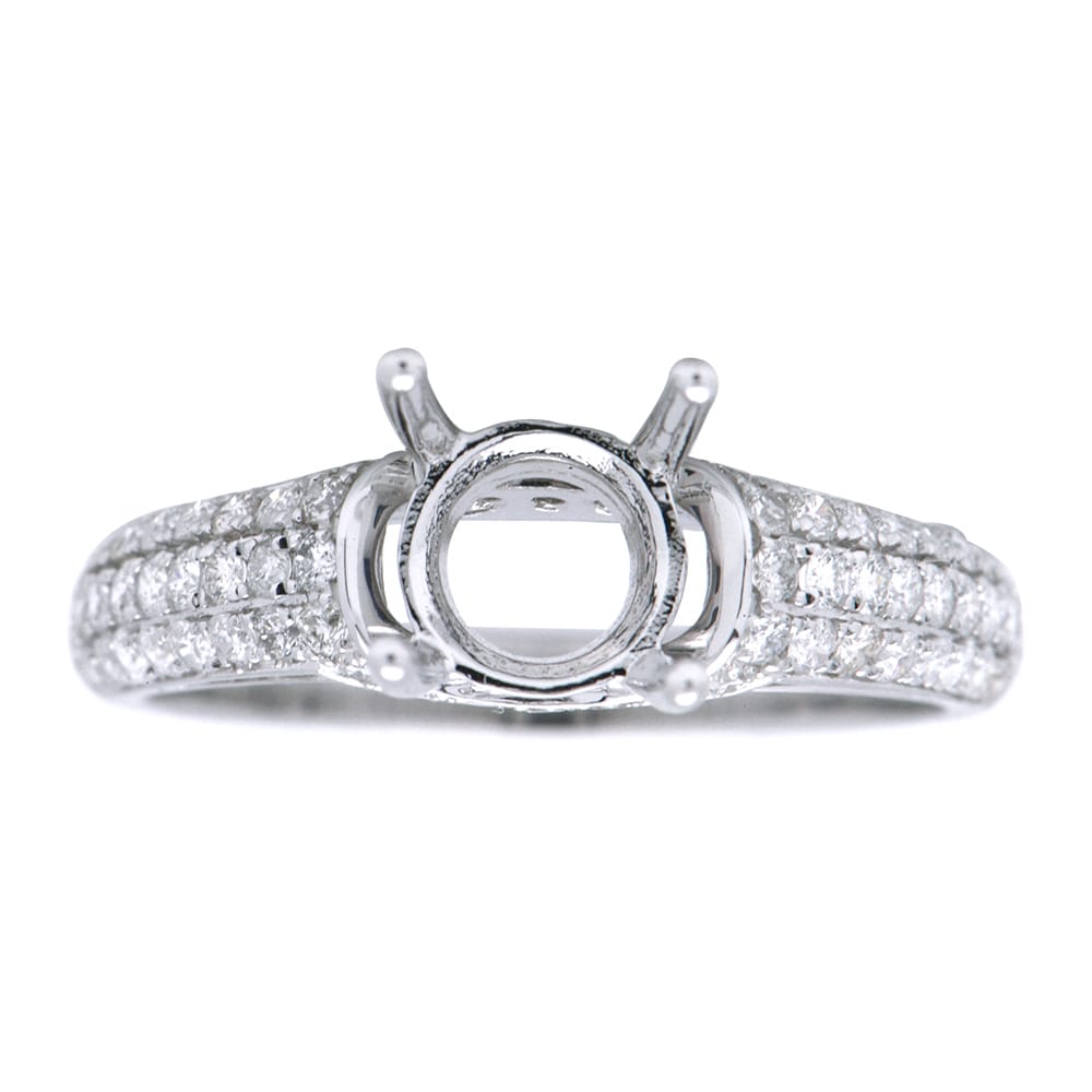 18K White Gold Engagement Ring, 0.55ct