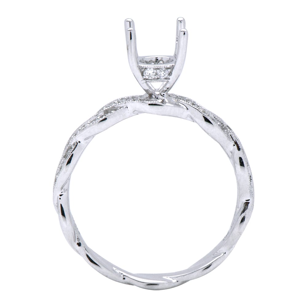 18K White Gold Engagement Ring, 0.58ct