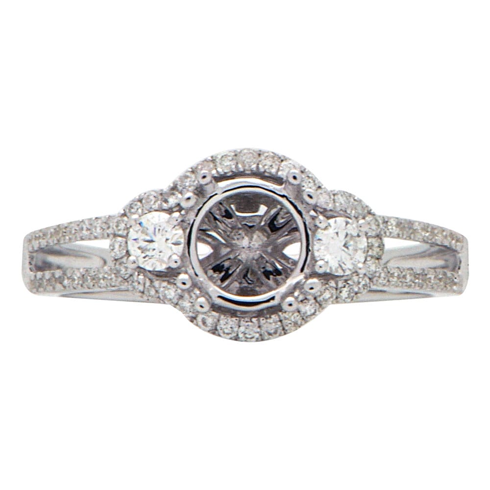 18K White Gold Engagement Ring, 0.39ct