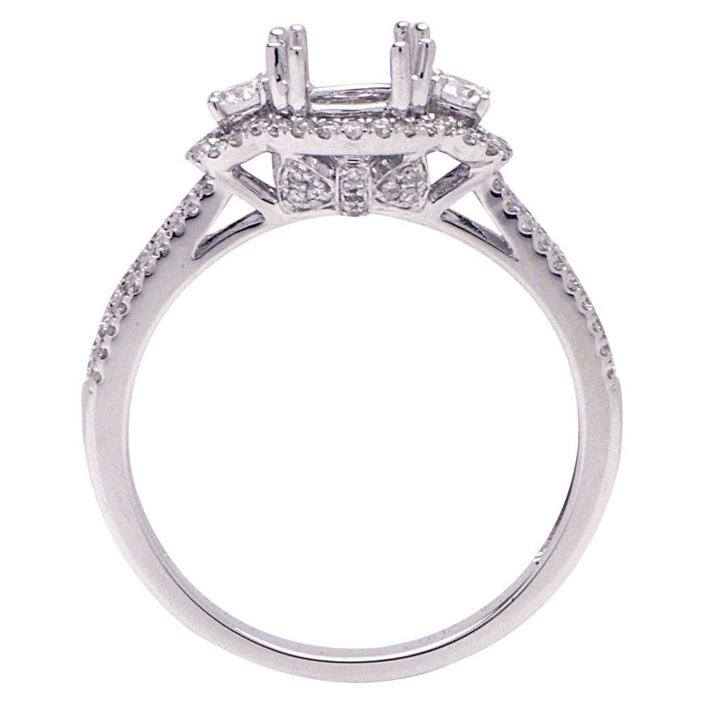 18K White Gold Engagement Ring, 0.39ct