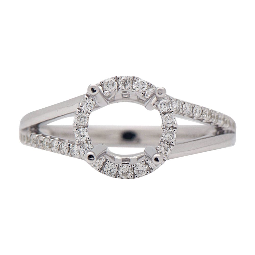 18K White Gold Engagement Ring, 0.32ct