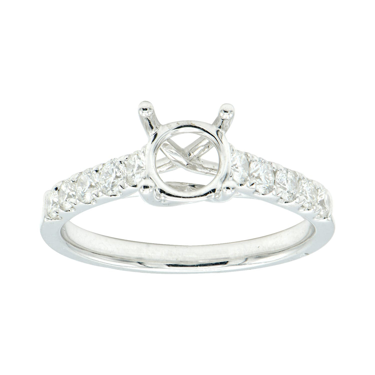 18K White Gold Engagement Ring, 0.4ct