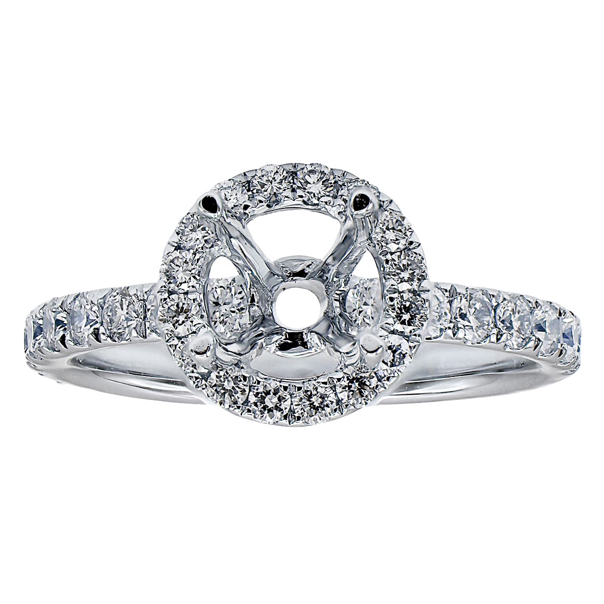 18K White Gold Engagement Ring, 0.87ct