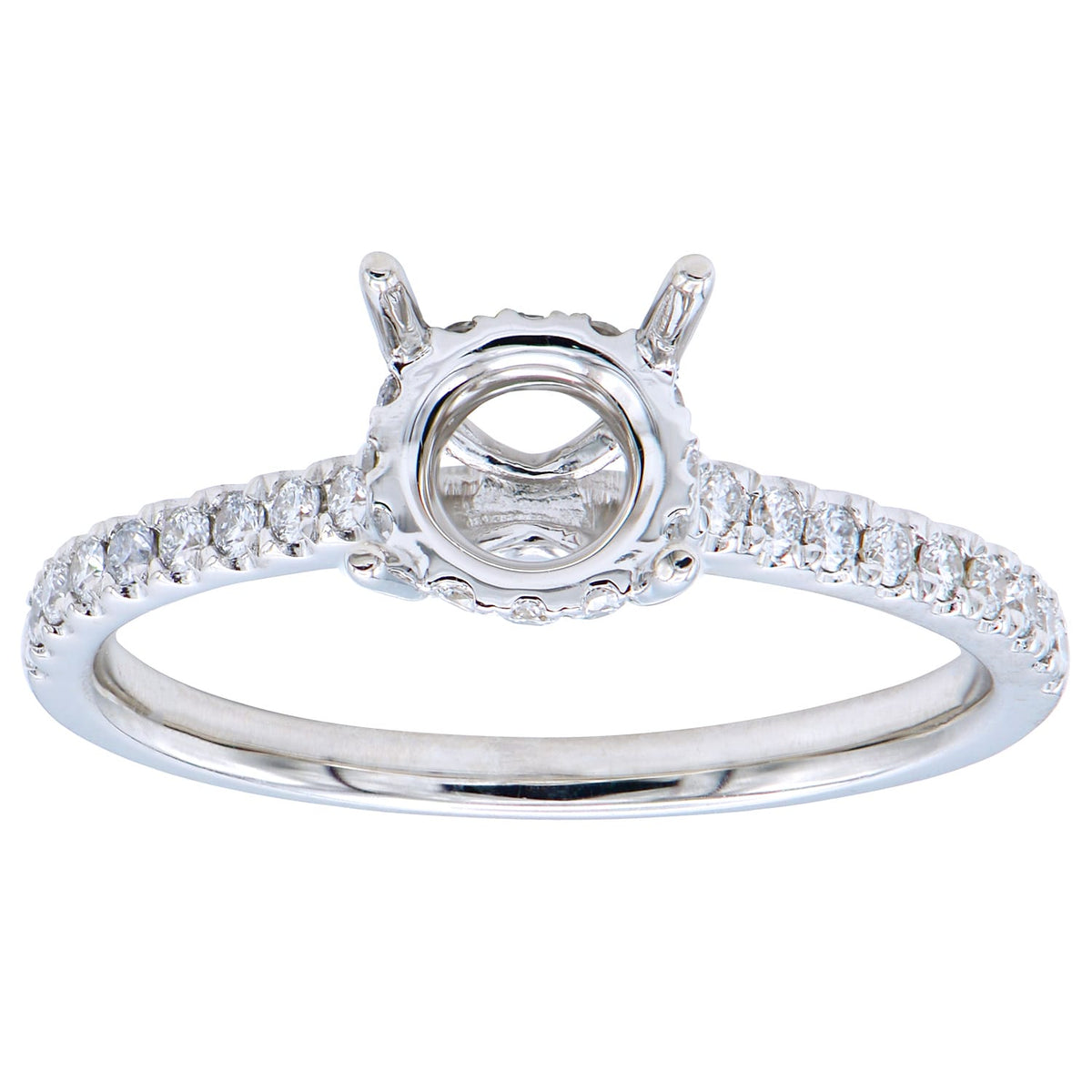 18K White Gold Engagement Ring, 0.25ct