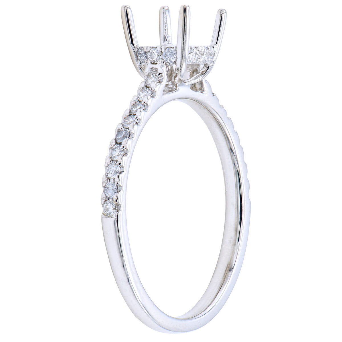 18K White Gold Engagement Ring, 0.25ct