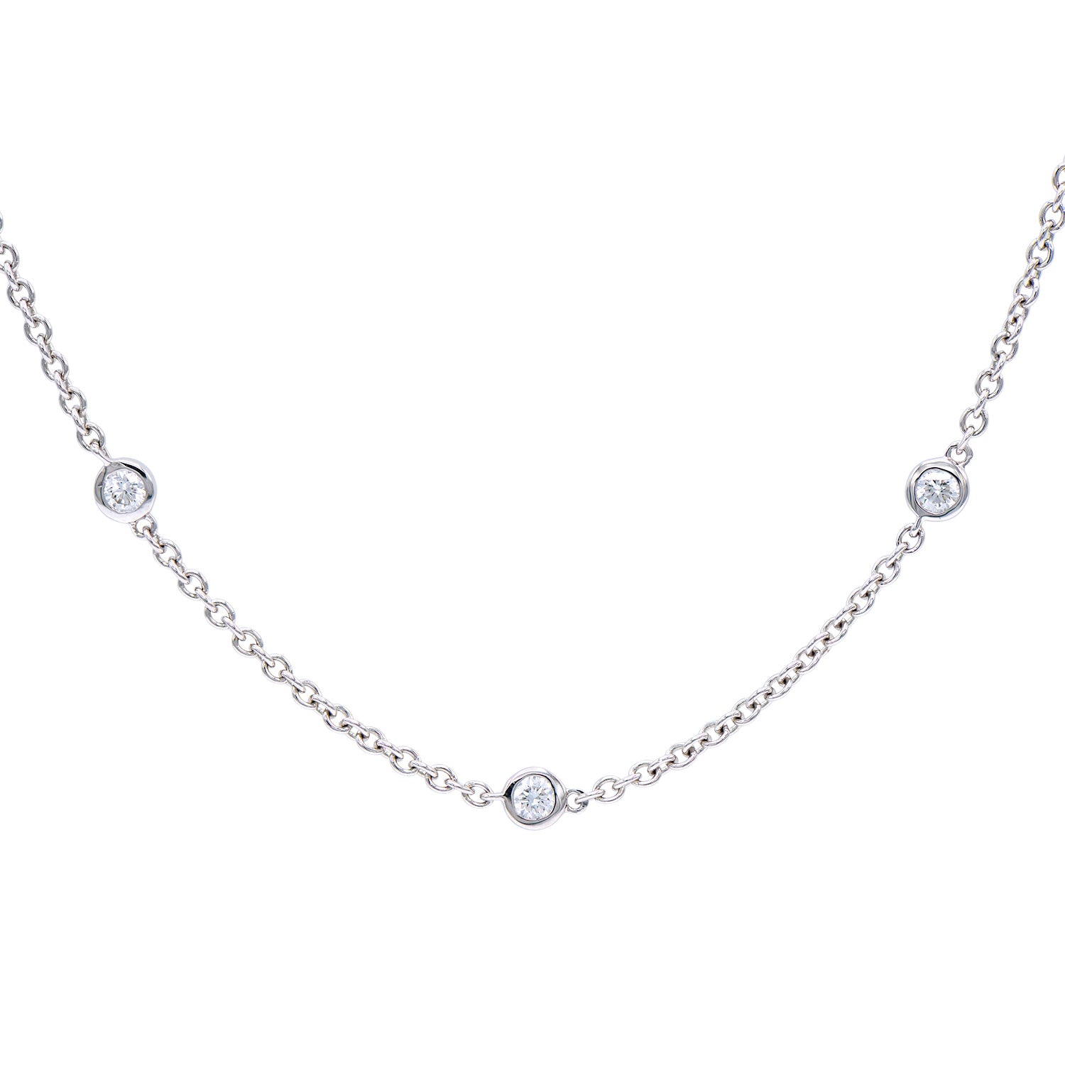 AN154153 - Necklace 14KW/2.0G 10RD-0.67CT