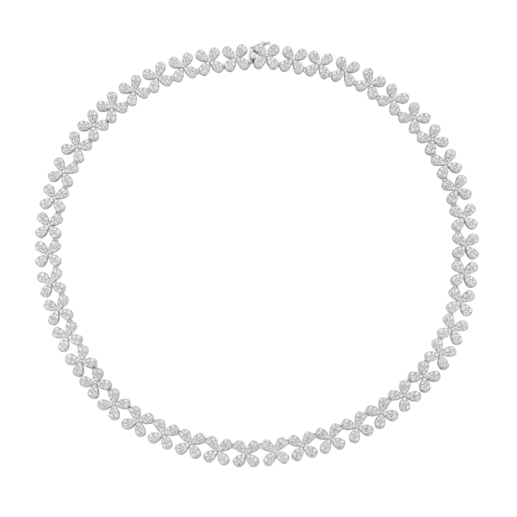 N056067 - Necklace 18KW/44.4G 1288RD-15.19CT