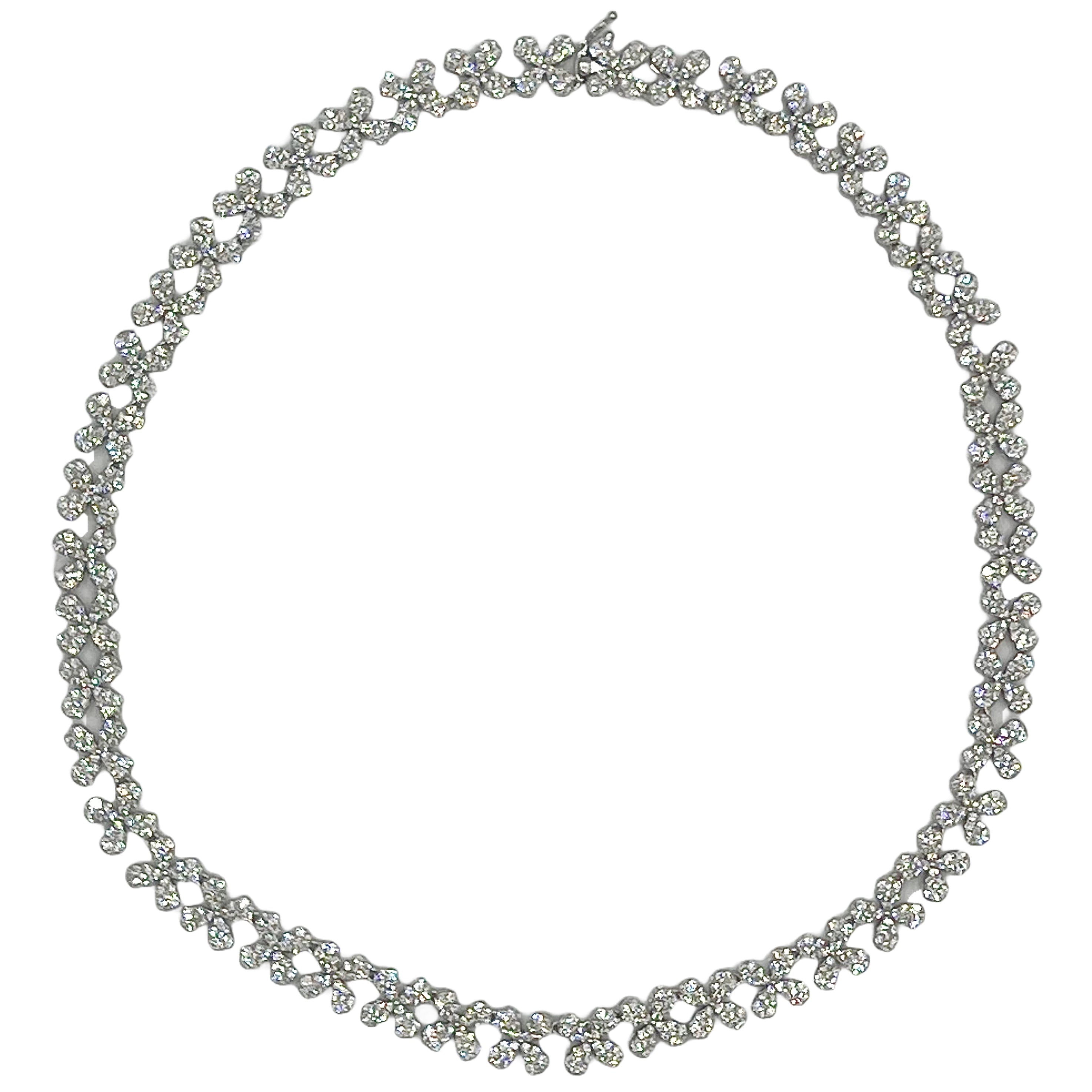 N056067 - Necklace 18KW/44.4G 1288RD-15.19CT