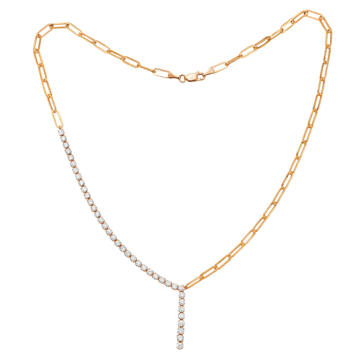 N056210R - Necklace 18KR/5.6G 38RD-3.00CT
