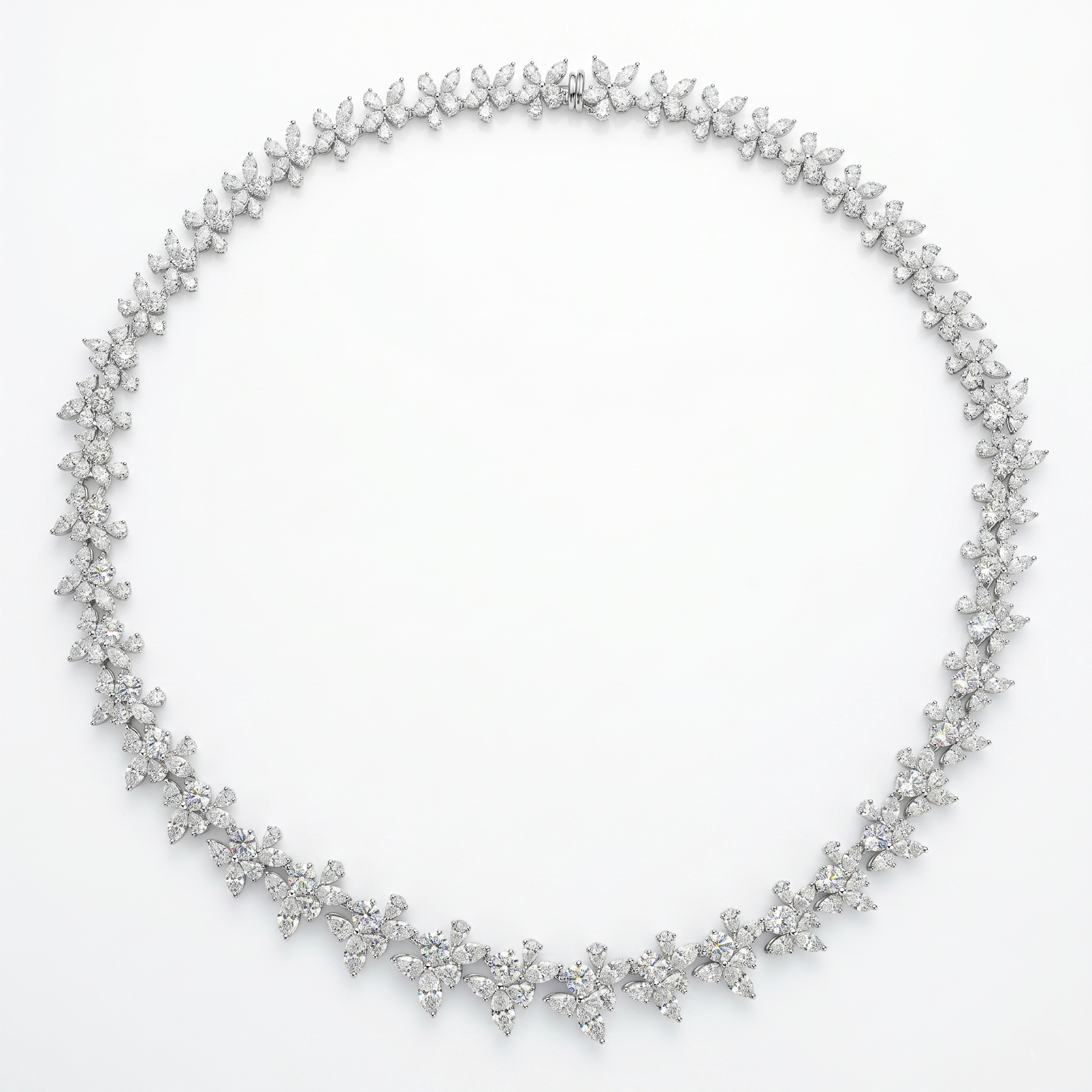 N057018 - Necklace 18KW/43.86G DIA-27.88CT