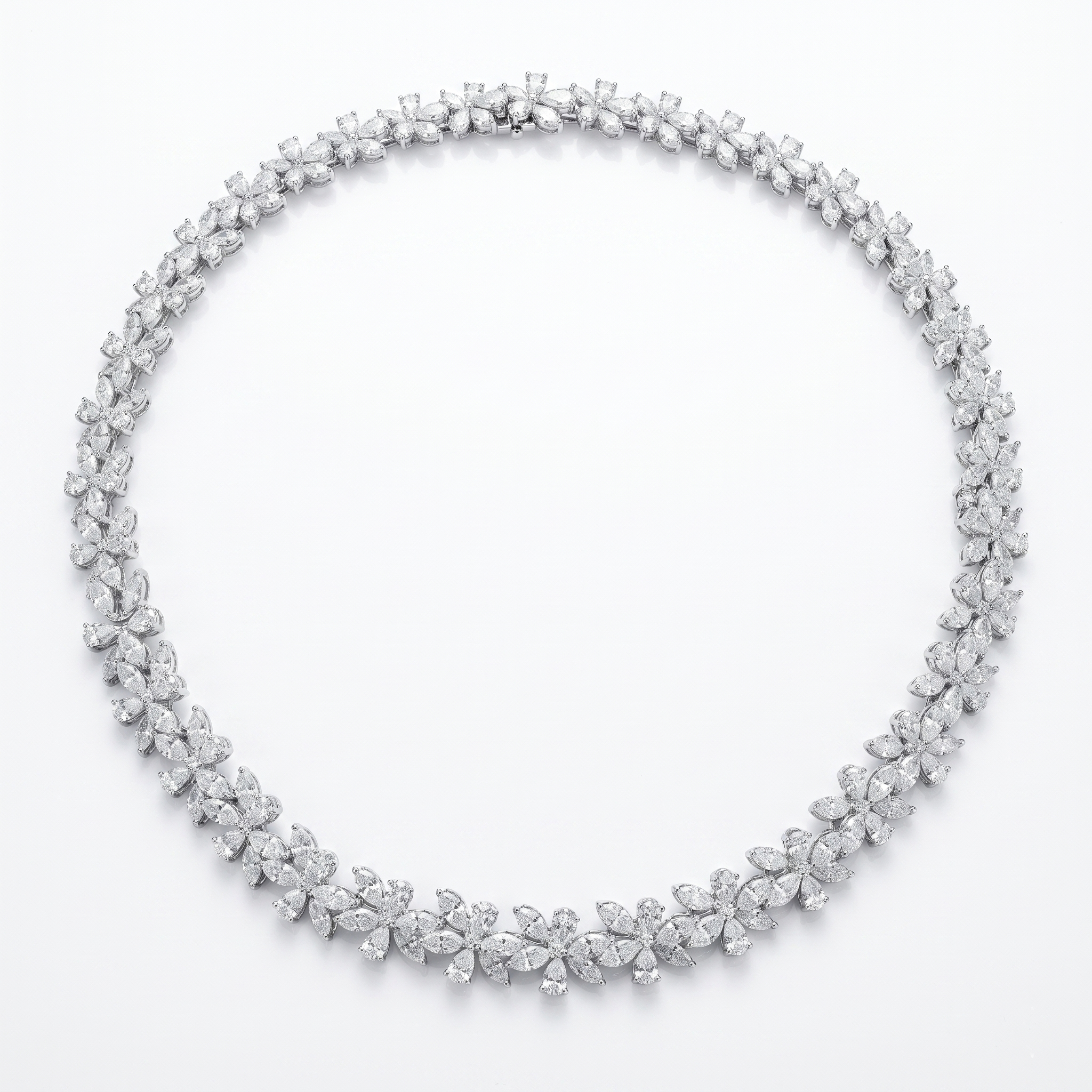 N057019 - Necklace 18KW/51.78G DIA-24.83CT