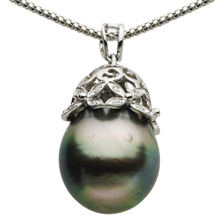 18KW Tahitian Pearl Pendant, 16-17mm