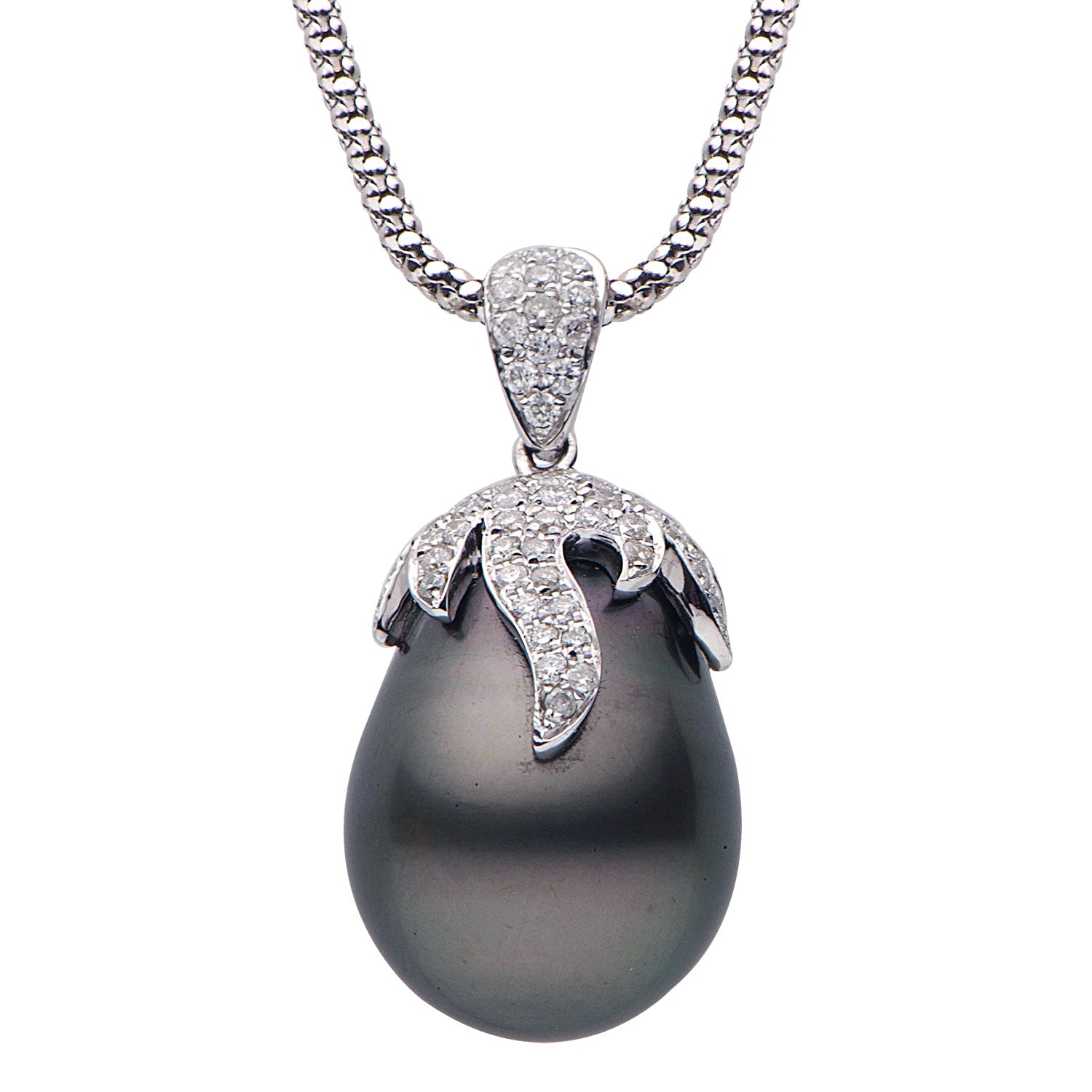 18KW Tahitian Pearl Pendant, 15-16mm