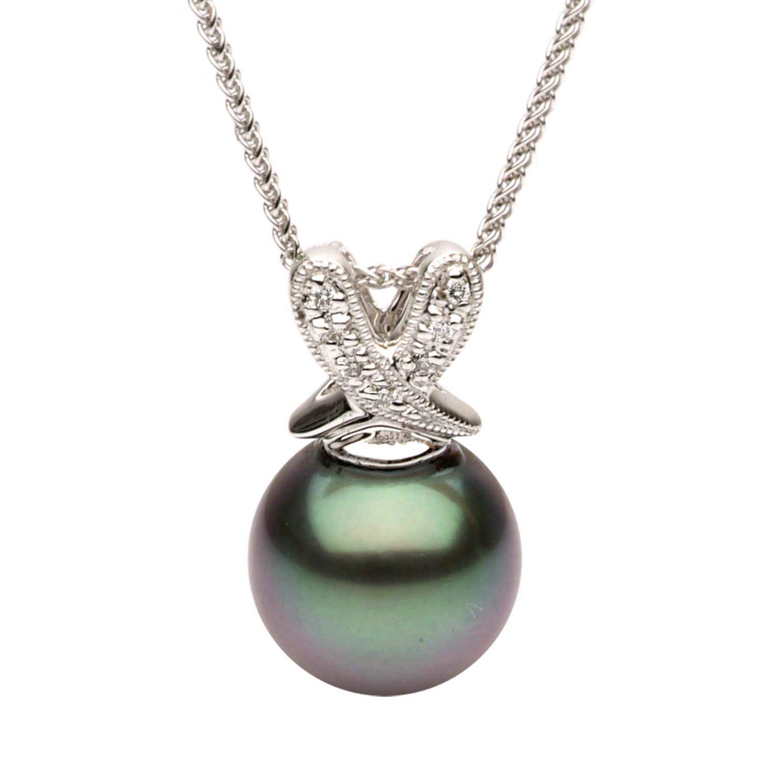14KW Tahitian Pearl Pendant, 11-12mm