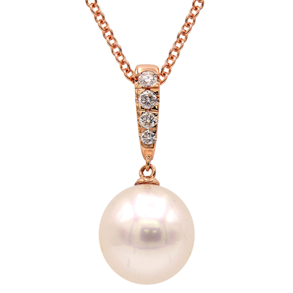 14KR White South Sea Pearl Pendant, 10-11mm