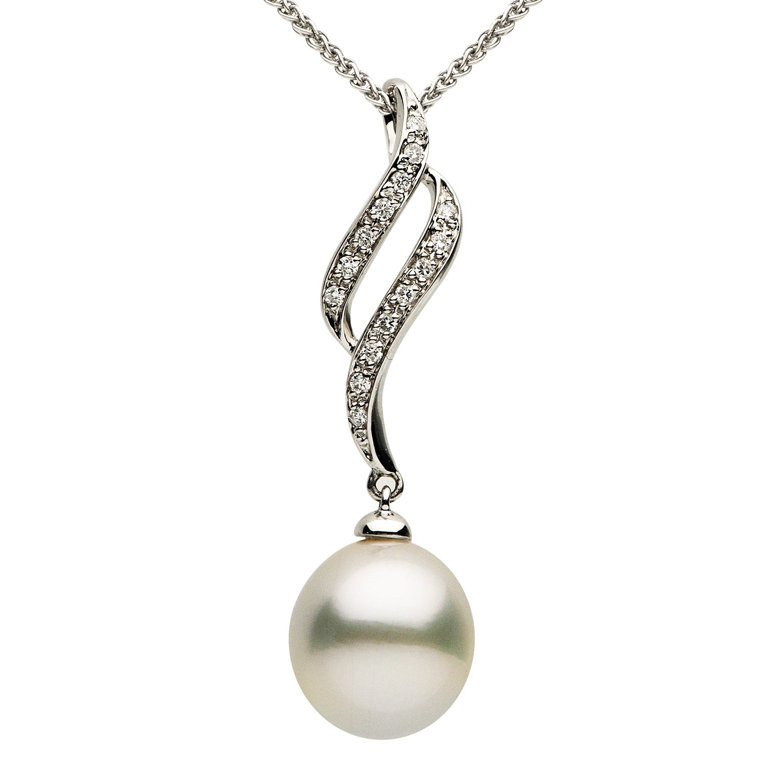 14KW White South Sea Pearl Pendant, 11-12mm