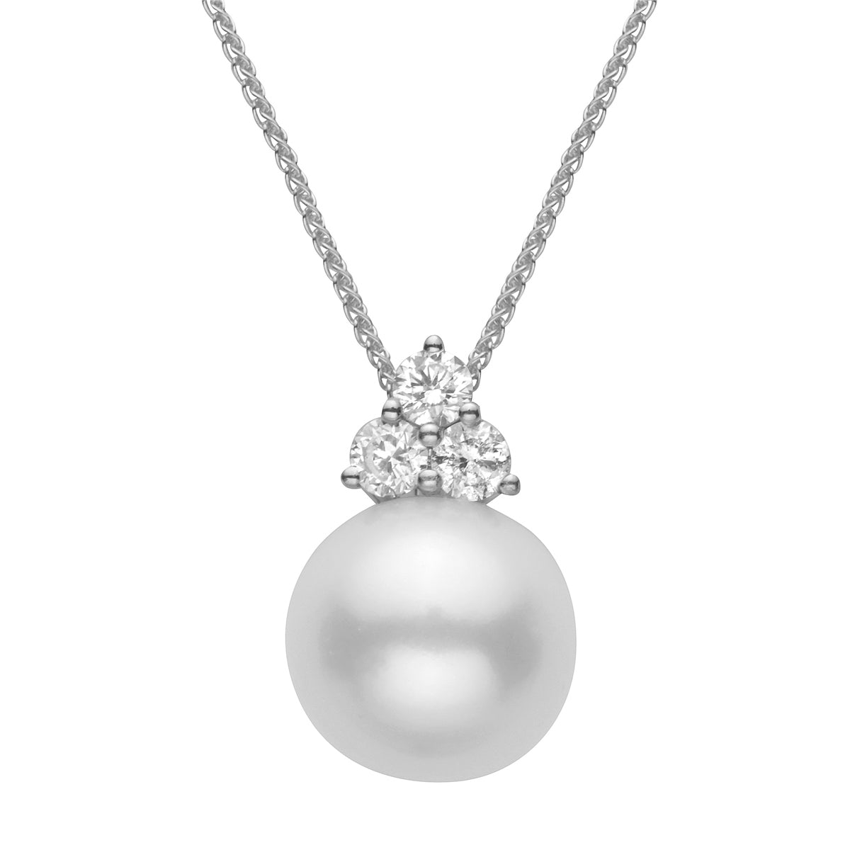 P012230-10 - Pendant 18KW/0.9G S.Sea  3RD-0.34CT 10-11mm