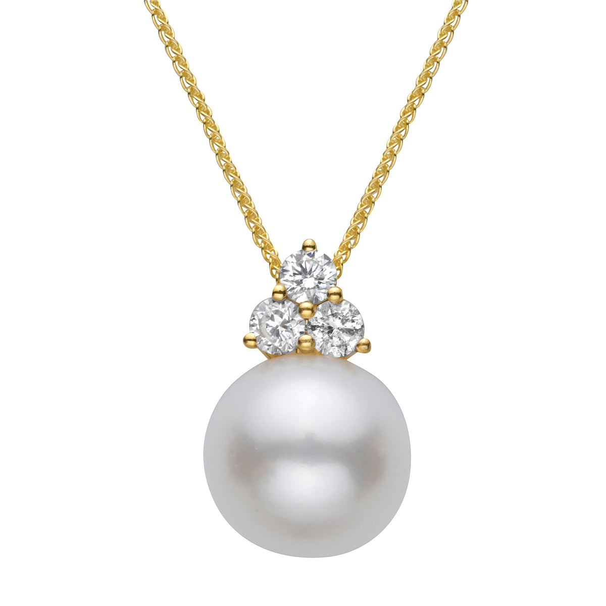 P012230Y-F10 - Pendant 14KY/0.7G W.FW  3RD-0.31CT 10-11mm