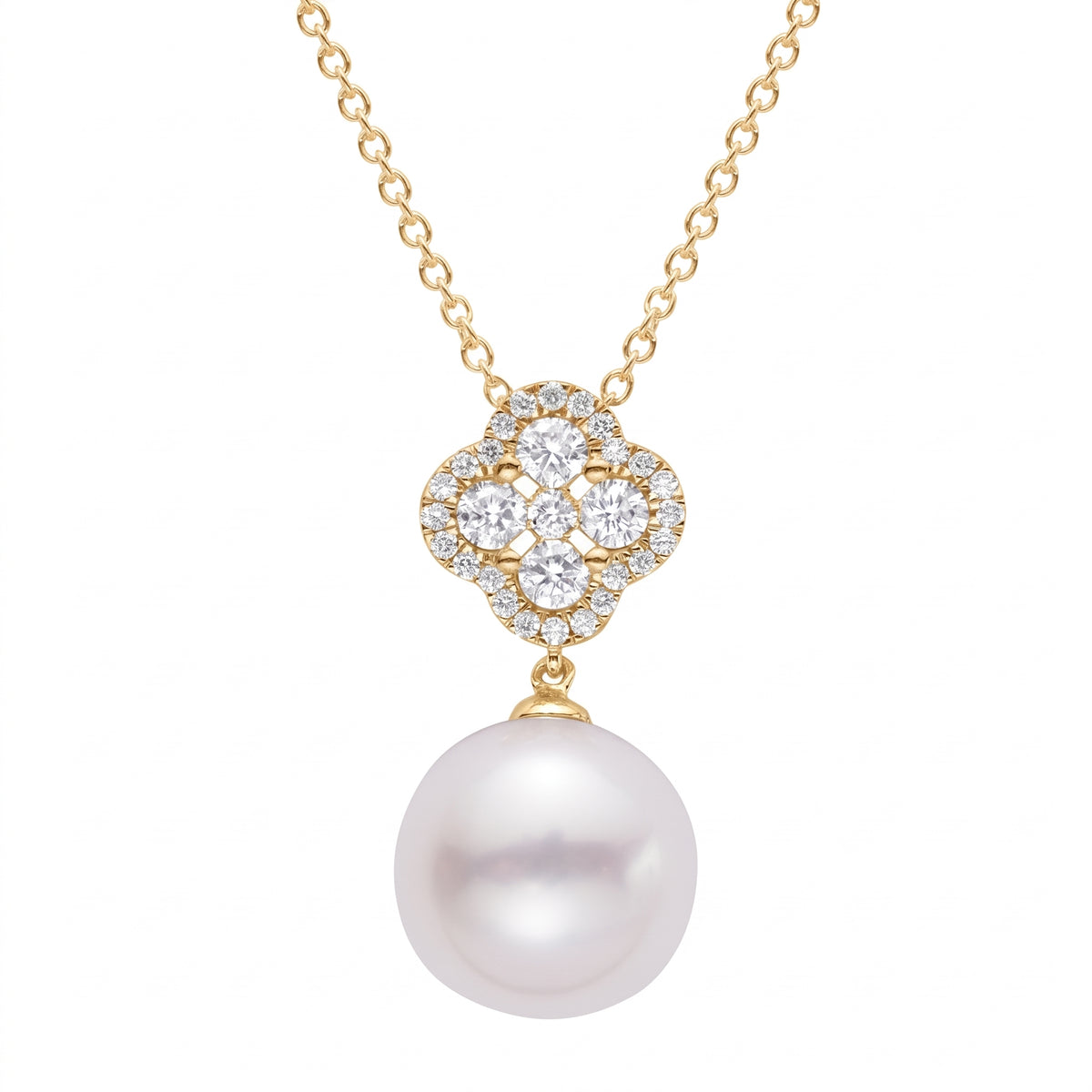 14K Yellow Gold Pearl Pendant, 8-9mm