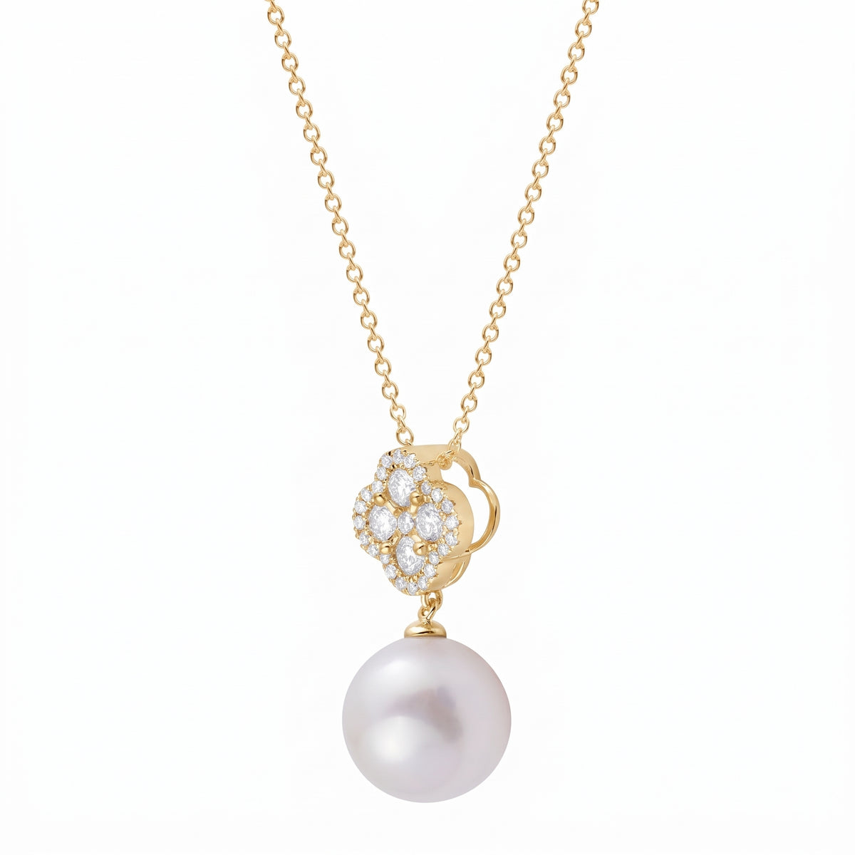 14K Yellow Gold Pearl Pendant, 8-9mm